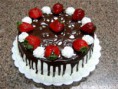 Bolo de morango com chocolate 